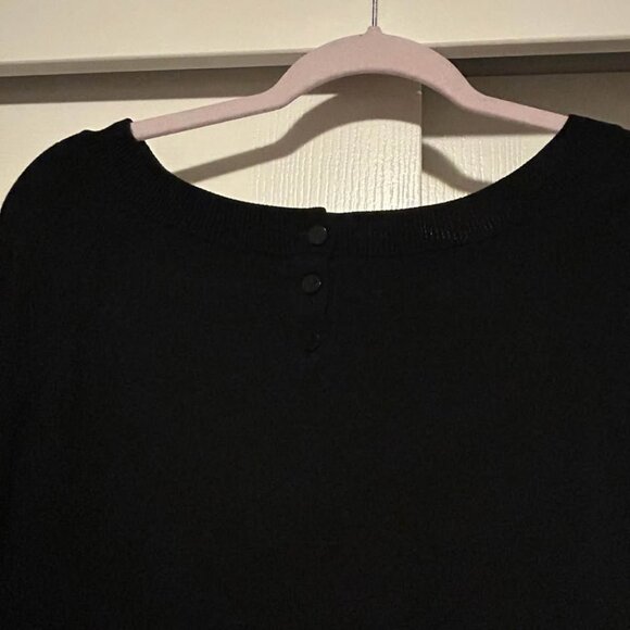 Talbots black short raglan sleeve sweater top woman's size XL - Picture 6 of 8